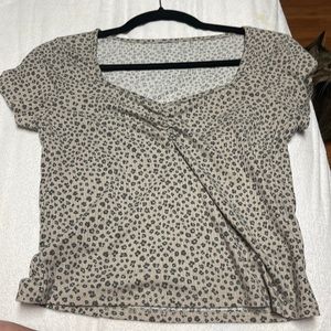 Cheetah print crop top